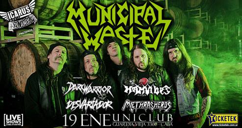 DESPUÉS DE VARIAS IDAS Y VUELTAS, MUNICIPAL WASTE TOCARÁ POR PRIMERA VEZ EN ARGENTINA thumb image