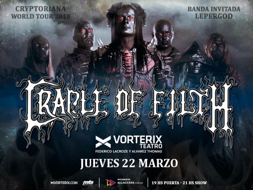 CRADLE OF FILTH nuevamente en Argentina thumb image