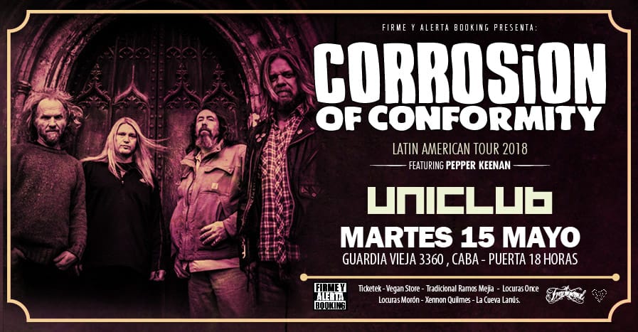Y UN DÍA SE ALINEARON LOS PLANETAS Y CORROSION OF CONFORMITY VUELVE A LA ARGENTINA thumb image